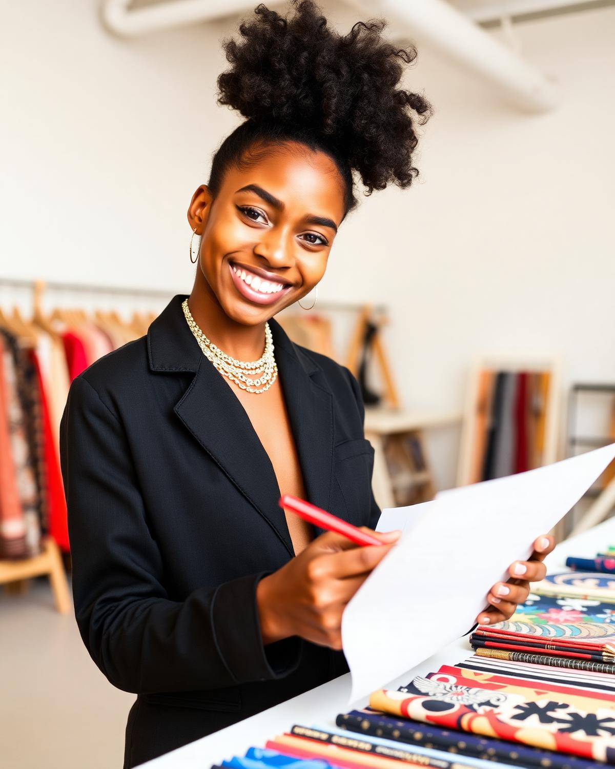 Young African American fashion creative