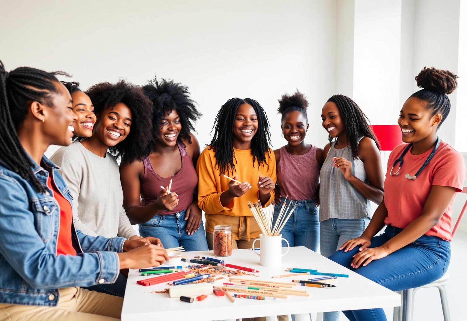 Group of young Black creatives collaborating